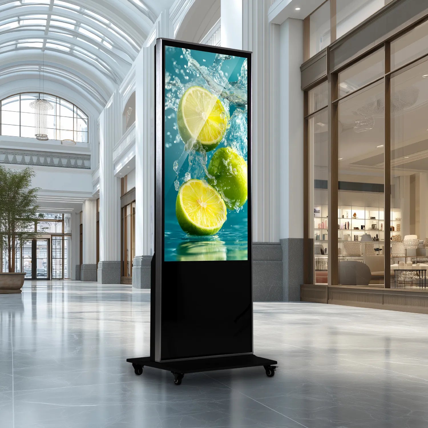 LEDScopic 55" kiosk in use