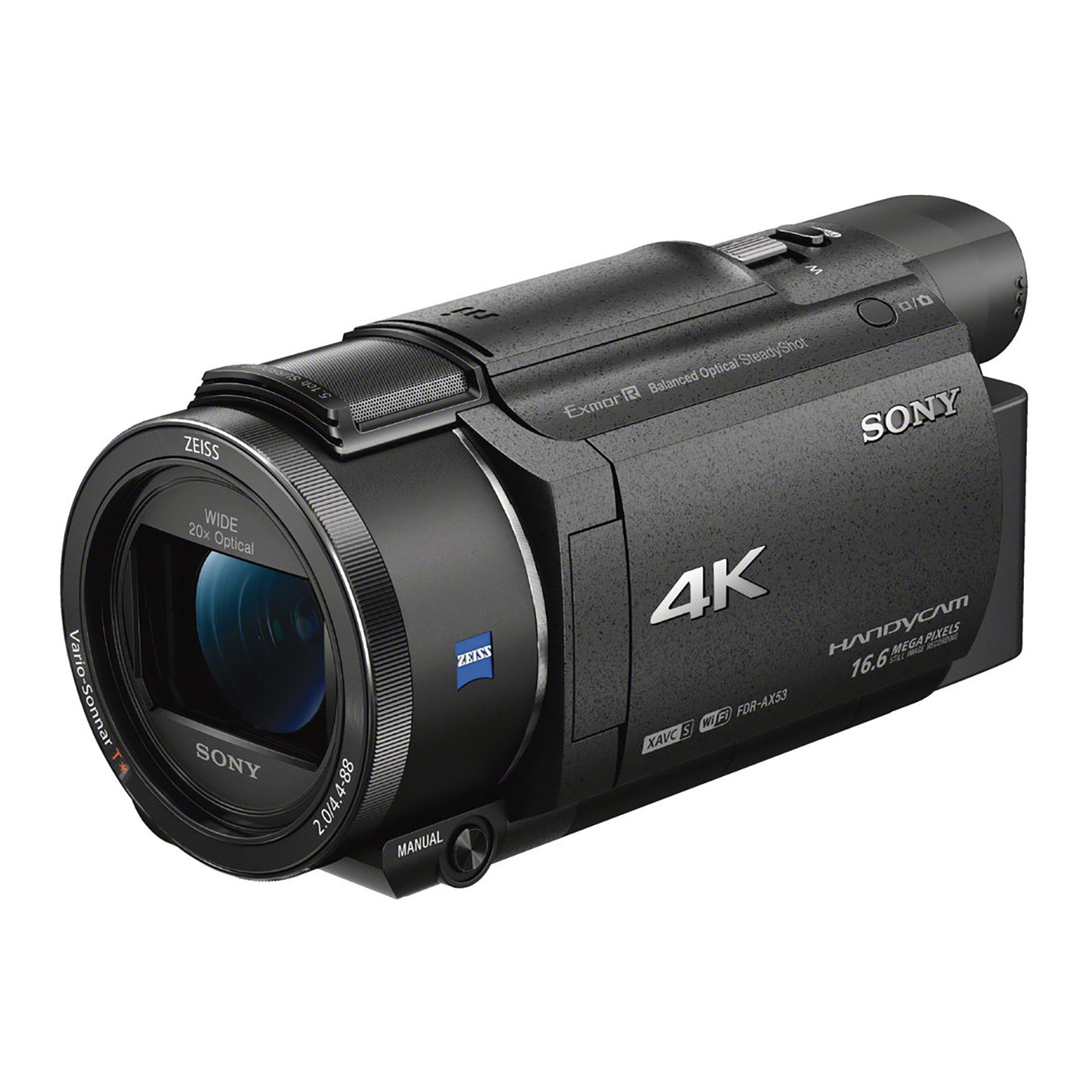 Sony FDR-AX53 angled view